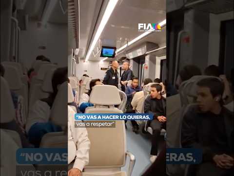 ¡Fuera de control! Guardia de seguridad y usuario discuten por asiento reservado en Tren Interurbano