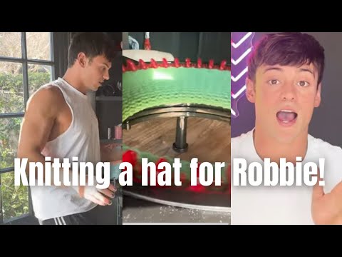 First Attempt at Knitting with My New Christmas Gadget! Making a Special Hat for Robbie I Tom Daley