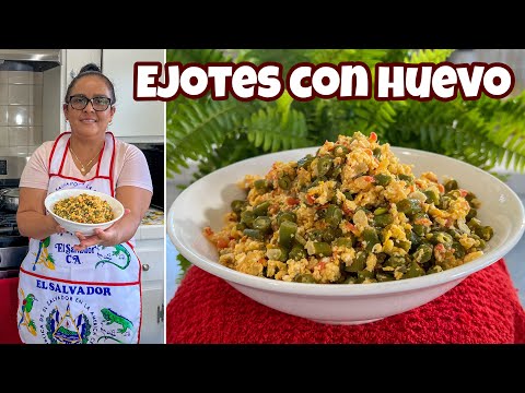 Como hacer EJOTES CON HUEVO -almuerzo o cena que no cuesta nada