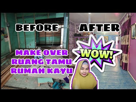 MAKE OVER RUANG TAMU RUMAH KAYU | RUANG TAMU LESEHAN