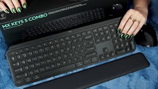 🎧ASMR Keyboard Unboxing (tapping, scratching, crinkles, tracing, typing) / NO TALKING