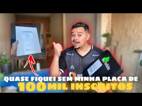 RECEBI MINHA PLACA DE 100 MIL INSCRITOS