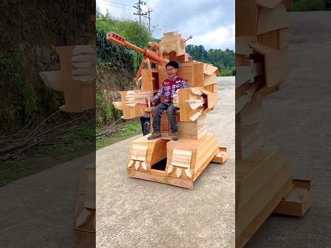 अपने बच्चे के लिए गाड़ी बनाया 💔🥺~ mini wood  toy- woodworking art skill/wood hand #shorts