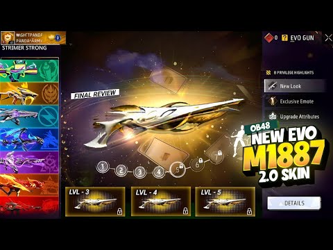 New Evo M1887 2.0 Skin Free Fire, Next Moco Store | Free Fire New Event | Ff new event | Ob48 Update