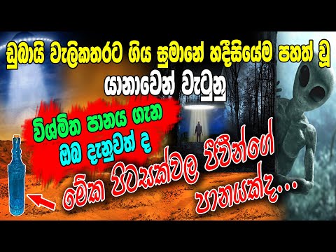 ගිය සුමානේ වැලිකතරට හදීසීයේම පහත් වූ යානාවෙන් වැටුණු විශ්මිත පානය,,, මේක පිටසක්වල  ජීවීන්ගේ පානයක් ද