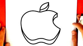 HOW TO DRAW APPLE LOGO IN 3 MINUTES - STEP BY STEP