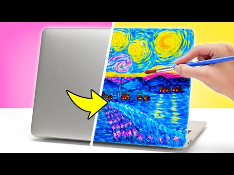 Makeover Artistico Della Cover Per Laptop 🎨📸 Idea Decorativa Fai da Te