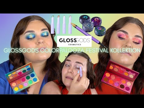 GLOSSGODS FESTIVAL KOLLEKTION, swatches, 2 tutorials och genomgång på hela kollektionen!