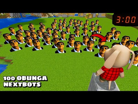 100 OBUNGA NEXTBOTS ARE CHASING US in Minecraft - Minecraft Horror Gameplay - Coffin Meme