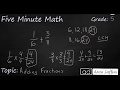 Adding Fractions with Unlike Denominators