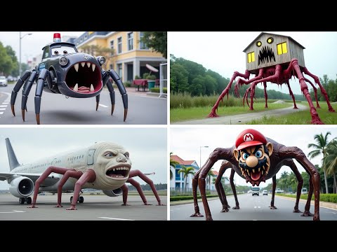 SHERIFF HEAD EATER Vs THOMAS EXE PLANE EATER Vs MONSTER HOUSE Vs MARIO EXE