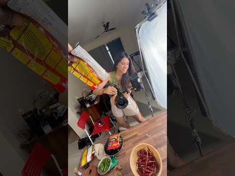 Instant noodles commercial ✨ loved the output with Godox Knowled M1000R and spotlight projection