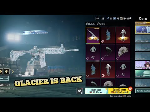 FINALLY 😍 BGMI M416 GLACIER CLASSIC CRATE OPENING | GLACIER IS BACK