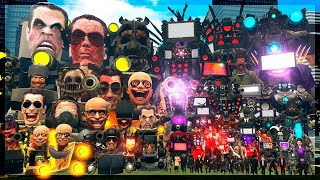 CAMERAMAN VIARLANCE, SPEAKERMAN CRAZY AND TV MAN MYTHIC VS 1-74 SKIBIDI TOILET BOSSES [Garry's Mod]