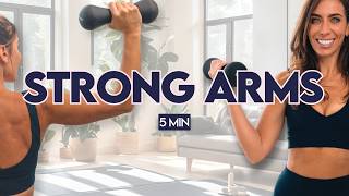 5 Min Pilates Arms Workout | Sculpt & Tone with No Equipment