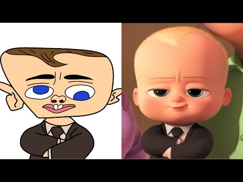 Tim Meets His New Brother | Funny Cartoon Drawing Meme | The Boss Baby