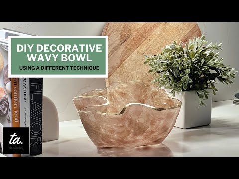 DIY Decorative Resin Wavy Bowl