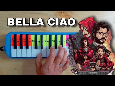 Cómo tocar BELLA CIAO / La Casa de Papel Tutorial en la MELÓDICA fácil sirve para PIANO