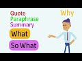 Mastering Quoting, Paraphrasing, and Summarizing in Business Writing