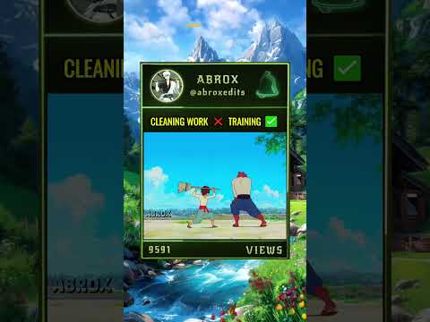 cleaning work ❌ , training ✅ #anime #animeshorts