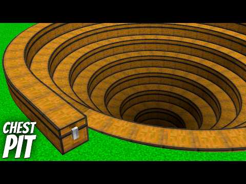I found a SPIRAL CHEST PIT in Minecraft ! What's INSIDE the CHEST PIT ?