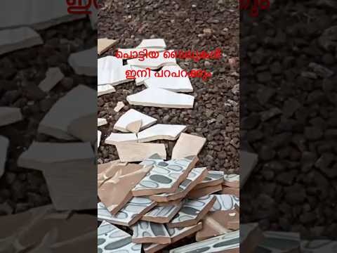 പൊട്ടിയ ടൈലുകൾ ഇനി വേസ്റ്റല്ല,,Super reuse idea with broken tiles,,