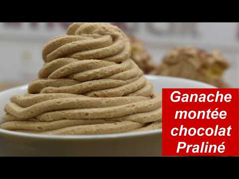 GANACHE montée au chocolat praliné - Comment faire une ganache au praliné inratable #food #gâteau