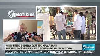 Gobierno espera no haya más interrupciones en el cronograma electoral