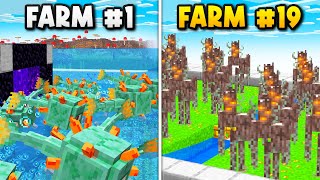 I Built 24 Farms in 24 Hours in Hardcore Minecraft