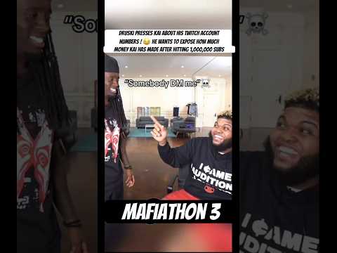Druski Tries To EXPOSE Kai’s TWITCH NUMBERS After 1,000,000 Subs! 😂 #mafiathon3 #kaicenat #druski