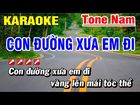 Karaoke Con Đường Xưa Em Đi Nhạc Sống Tone Nam Mới | Hoài Phong Organ