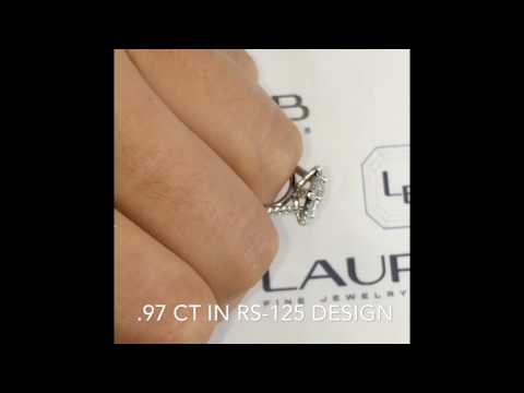 .97 ct Round in Cushion Halo w/Cathedral