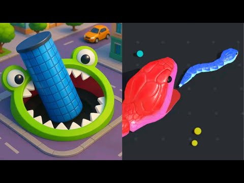 Hole.io Vs Snake Stack 3D - All Levels Gameplay Android✓ios✓ Ep1