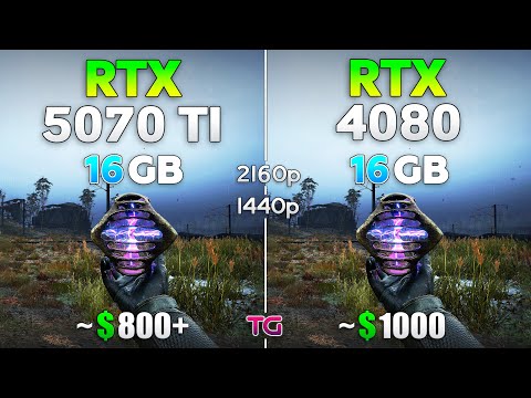 RTX 5070 Ti vs RTX 4080 - Test in 10 Games | 1440p & 4K