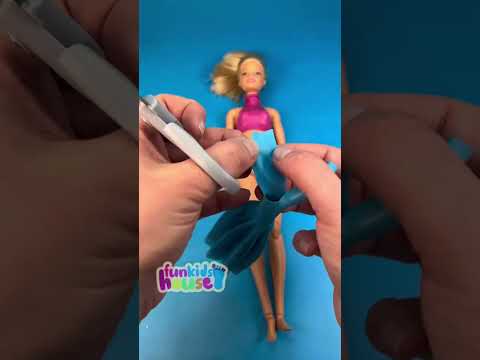 DIY Barbie Dress and Turtleneck Top Made with Balloons #barbiediy