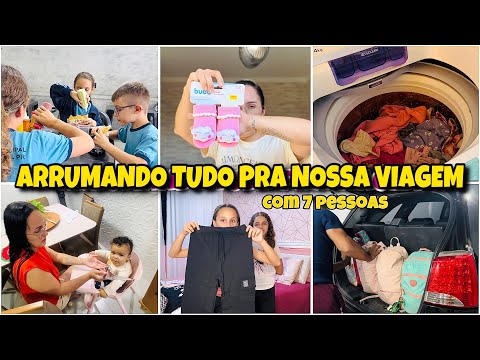 ARRUMANDO AS MALAS PRA NOSSA 1° VIAGEM COM UMA BEBÊ E 4 CRIANÇAS | LAVEI AS ROUPAS COMPRINHAS