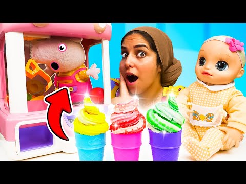 🍎 🍦 Faisons de la glace aux fruits avec Baby Alive et Peppa Pig. Jeux amusants pour enfants