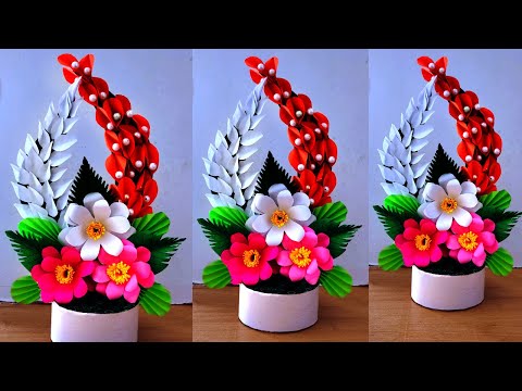 beautiful flower bouquet making with paper / diy flower bouquet