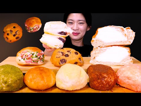 🍞모찌 찐빵??🥐대부도에서 유명한 모찌 찐빵 먹방❤ | Salt, Castella, Milk, Pistachio Mochi steamed bread ASMR Mukbang