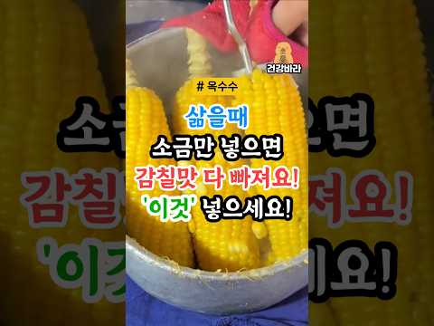 옥수수 삶을 때 소금만 절대 넣지 마세요! 시장 옥수수 맛 내는 치트키 '이것' 꼭 넣으세요!