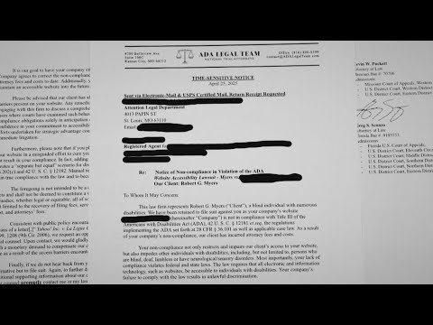 YouTube video thumbnail: Missouri Businesses Receive Legal Threats Over Website Accessibility From out-of-Town Lawyers