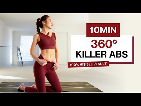 360° Belly Fat Burn: upper, lower, side & full ab (100% Visible Result) Intense ABS on fire