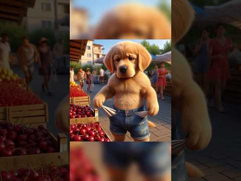 Cute Dog only wanted cherries, but he has no Money… ?? #ai #dog #cute #funnyvideo #aidog