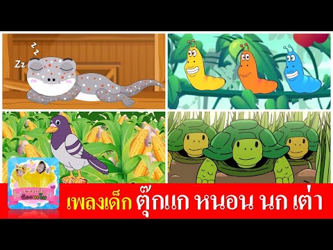 เพลงเด็ก ตุ๊กแก หนอนผีเสื้อ นกเขาบินข้ามเขา เต่าเอ๋ยเต่า #เพลงเด็กในตำนาน