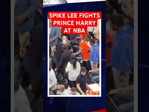 Shocking video shows Prince Harry CONFRONTED by Hollywood star Spike Lee in FIGHT at NBA basketball