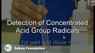 Detection of Concentrated Acid Group Radicals