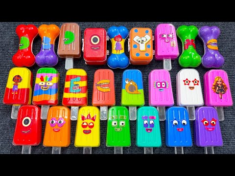 Looking For Numberblocks, Alphablocks, Alphabet Lore with Mini The Ice Cream in Clay Colors Mixing