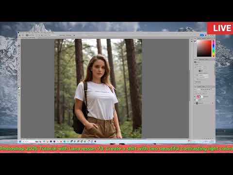Photoshop 2025 Tutorial with Lana lesson 73: Create a shirt with two beautiful contrasting light col