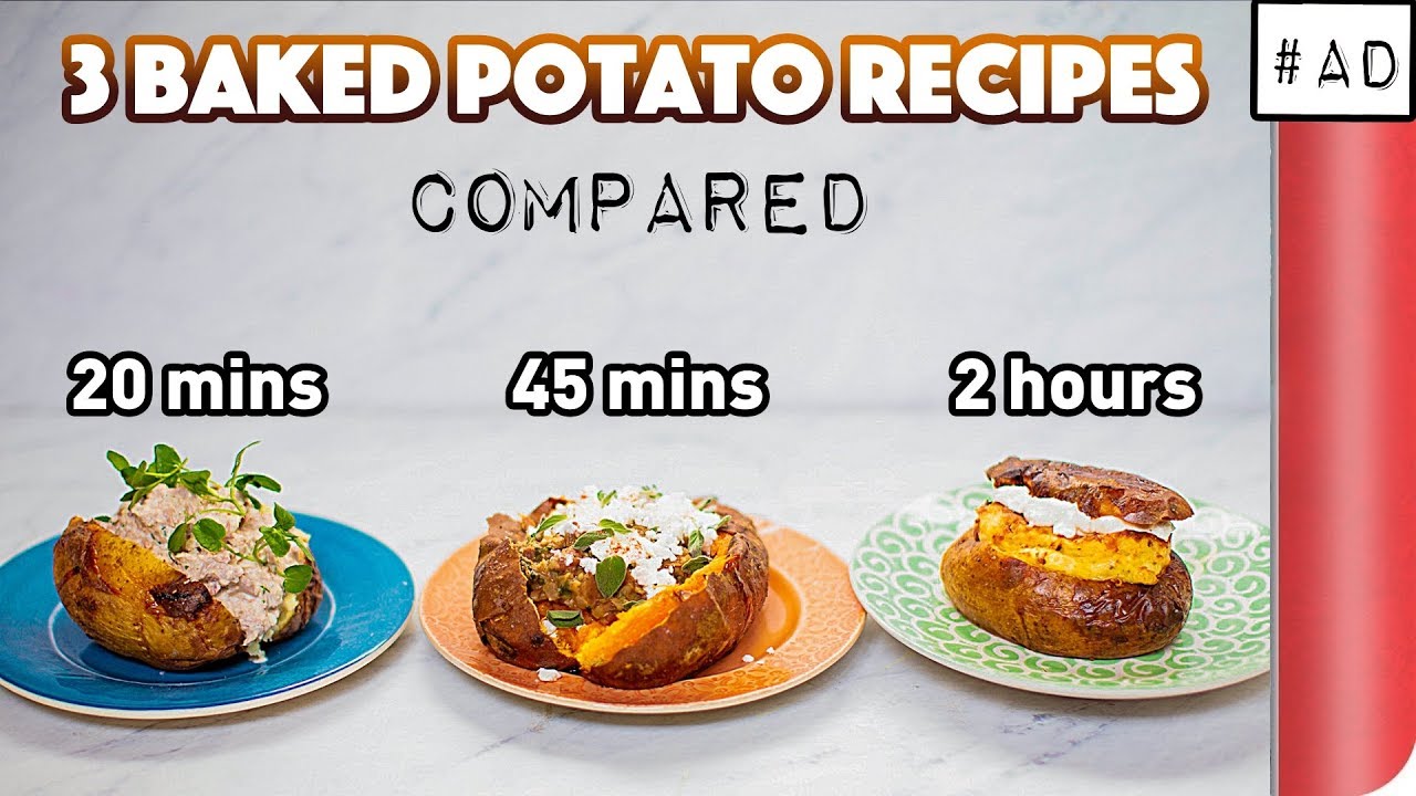 3 Baked Potato Recipes Compared (20 mins vs 45 mins vs 2 hours)
