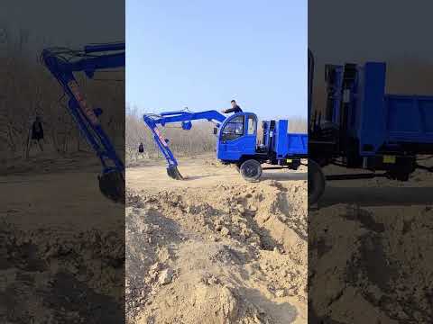 Four-in-one truck excavator, truck excavator, self-loading and dumping transport vehicle, one ma